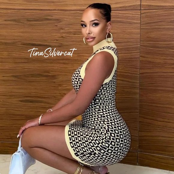 BLOGGER'S FAVE! Zara Jacquard Knit Mini Dress Sz S NWT - Picture 8 of 17